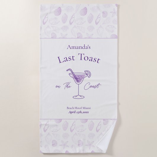 最後のトーストオンザコーストバチェロレッテ ビーチタオル (正面)