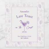 最後のトーストオンザコーストバチェロレッテ ワインラベル (シングルラベル)