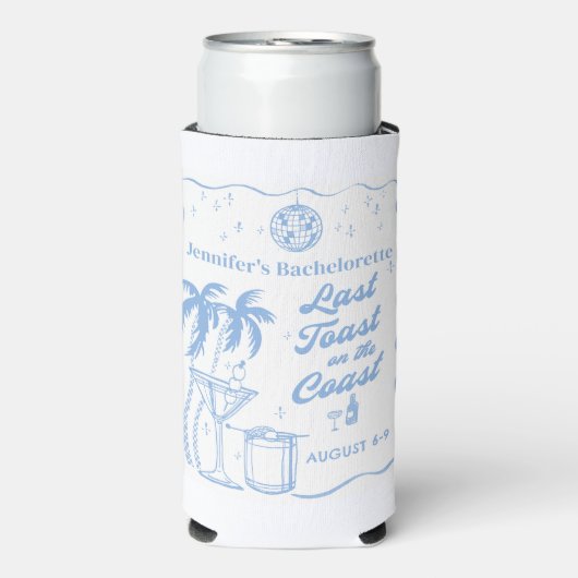 最後のトーストオンザコーストビーチクールバチェロレッテ スリム缶クーラー (Seltzer正面)