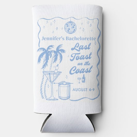 最後のトーストオンザコーストビーチクールバチェロレッテ スリム缶クーラー (正面)