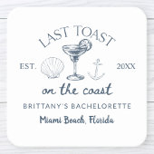 最後のトーストオンザコーストビーチバチェロレッテ スクエアペーパーコースター