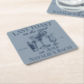 最後のトーストオンザコーストビーチバチェロレッテ スクエアペーパーコースター (アングル)