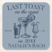 最後のトーストオンザコーストビーチバチェロレッテ スクエアペーパーコースター (正面)