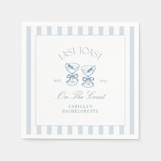 最後のトーストオンザコーストビーチバチェロレッテ スタンダードカクテルナプキン (正面)