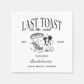 最後のトーストオンザコーストビーチバチェロレッテ スタンダードカクテルナプキン (正面)