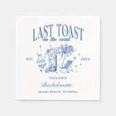 最後のトーストオンザコーストビーチバチェロレッテ スタンダードカクテルナプキン (正面)