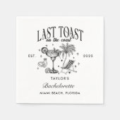 最後のトーストオンザコーストビーチバチェロレッテ スタンダードカクテルナプキン (正面)