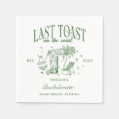 最後のトーストオンザコーストビーチバチェロレッテ スタンダードカクテルナプキン (正面)