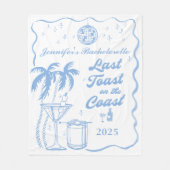 最後のトーストオンザコーストビーチバチェロレッテ フリースブランケット (正面)