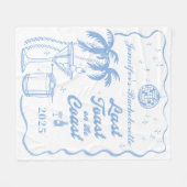 最後のトーストオンザコーストビーチバチェロレッテ フリースブランケット (正面(横))