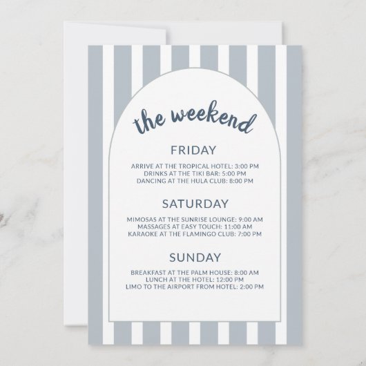 最後のトーストオンザコーストビーチバチェロレッテ 招待状 (裏面)