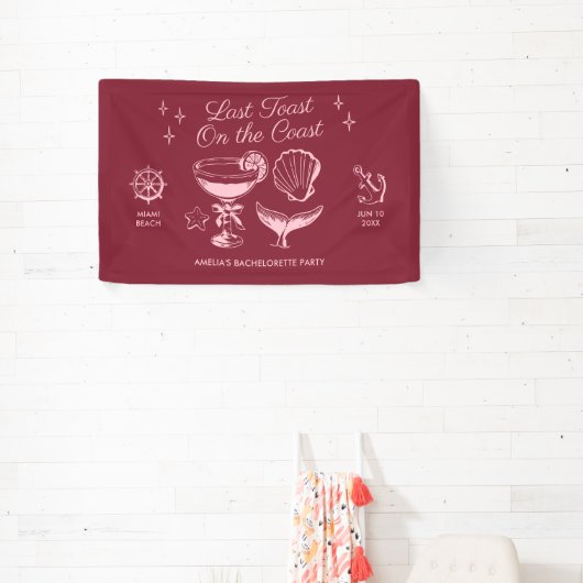 最後のトーストオンザコーストビーチバチェロレッテ 横断幕 (インサイチュ)