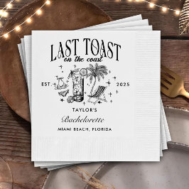 最後のトーストオンザコーストビーチバチェロレッテ 縁ありカクテルナプキン