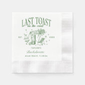 最後のトーストオンザコーストビーチバチェロレッテ 縁ありカクテルナプキン (正面)