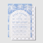 最後のトーストオンザコーストビーチ写真ブライダルシャワー ベラム紙招待状 (オフセット (招待状))
