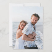 最後のトーストオンザコーストビーチ写真ブライダルシャワー 招待状 (裏面)