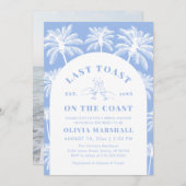 最後のトーストオンザコーストビーチ写真ブライダルシャワー 招待状 (正面/裏面)