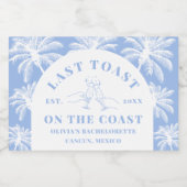 最後のトーストオンザコーストビーチ沿岸バチェロレッテ スパークリングワインラベル (シングルラベル)