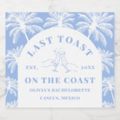 最後のトーストオンザコーストビーチ沿岸バチェロレッテ スパークリングワインラベル (シングルラベル)