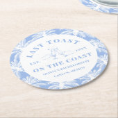 最後のトーストオンザコーストビーチ沿岸バチェロレッテ ラウンドペーパーコースター (アングル)