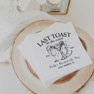 最後のトーストオンザコーストブラックバチェロレッテ スタンダードカクテルナプキン