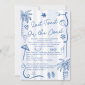 最後のトーストオンザコーストブルーバチェロレッテ週末 招待状 (正面)