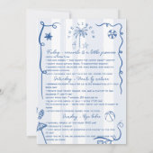 最後のトーストオンザコーストブルーバチェロレッテ週末 招待状 (裏面)