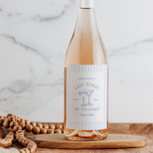 最後のトーストオンザコーストブルーバチェロレッテ ワインラベル