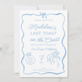 最後のトーストオンザコーストブルーバチェロレッテ 招待状 (正面)