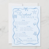 最後のトーストオンザコーストブルーバチェロレッテ 招待状 (裏面)