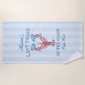 最後のトーストオンザコーストロブスターバチェロレッテ ビーチタオル (正面)