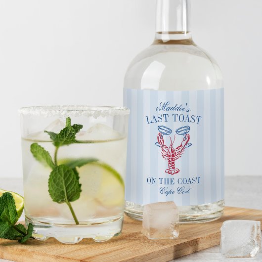 最後のトーストオンザコーストロブスターバチェロレッテ リキュールボトルラベル