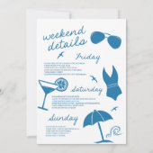 最後のトースト手描きバチェロレッテBash招待状 招待状 (裏面)