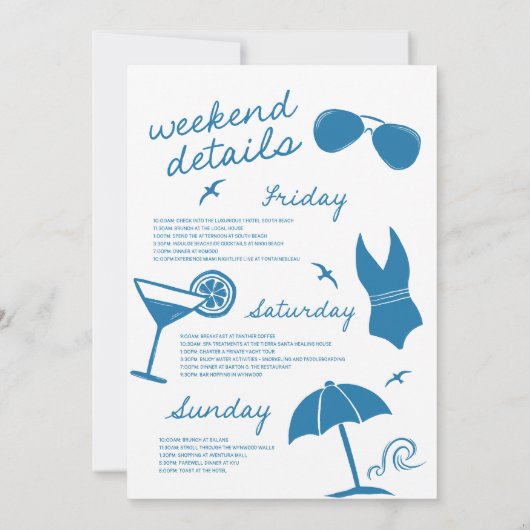 最後のトースト手描きバチェロレッテBash招待状 招待状 (裏面)