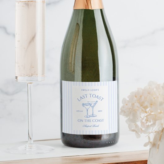 最後のトースト・オン・ザ・コーストバチェロレッテ週末 スパークリングワインラベル