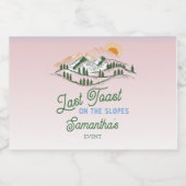 最後のトースト オン ザ・スロープ スキー ウィンター BACH 週末 スパークリングワインラベル (シングルラベル)