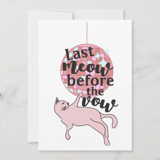 最後のニャーと猫のバチェロレッテ 招待状 (正面)