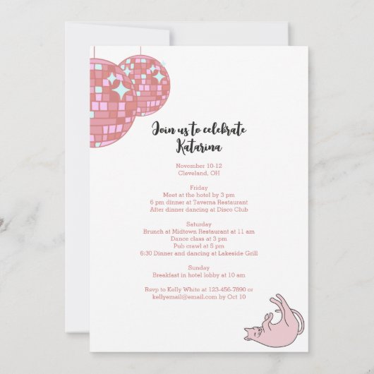 最後のニャーと猫のバチェロレッテ 招待状 (裏面)