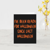 最後のハロウィーン以来、ハロウィーンの準備ができている カード (黄色い花)