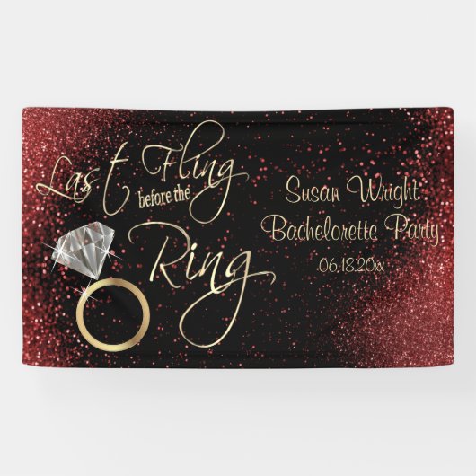 最後のバチェロレッテ – 赤 横断幕 (横)