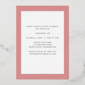 最後のバラ卒業発表金箔 箔招待状 (裏面)