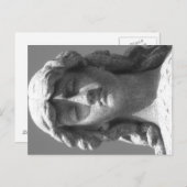 最後のバラ3白黒はがき ポストカード (正面/裏面)