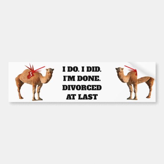 最後のバンパーステッカーで離婚 バンパーステッカー (正面)