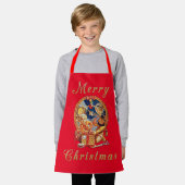 最後のパッケージクリスマス エプロン (着用した状態)