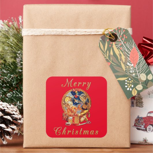 最後のパッケージ スクエアシール (クリスマス)