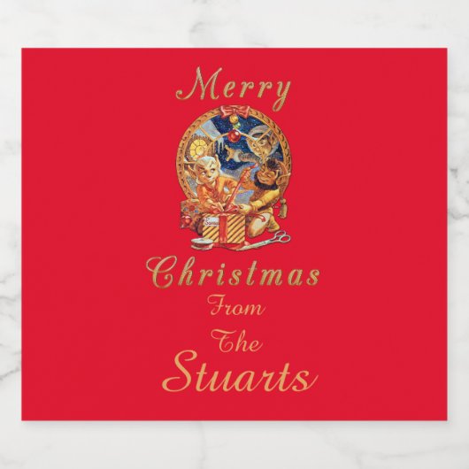 最後のパッケーパーソナライズされたジ スパークリングワインラベル (シングルラベル)