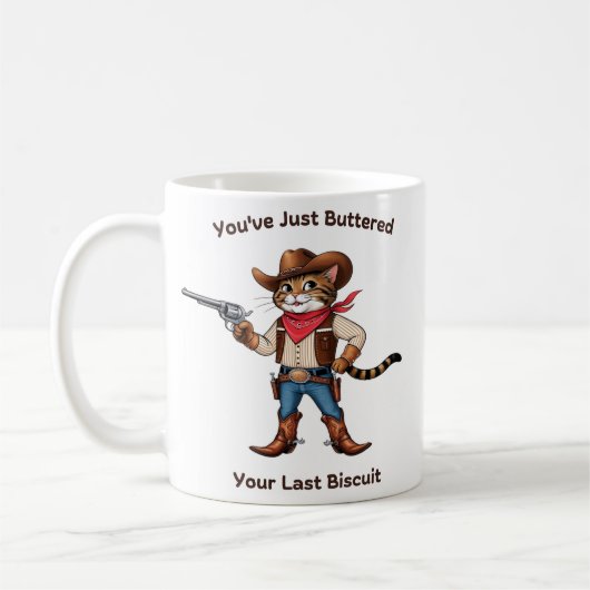 最後のビスケットを食ったばかりだ コーヒーマグカップ (左)