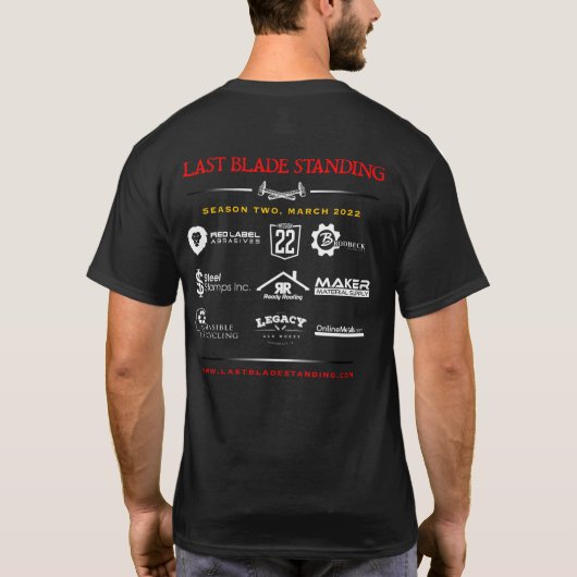 最後のブレードのスタンディングシーズン2つの競合他社のT型 Tシャツ (裏面)