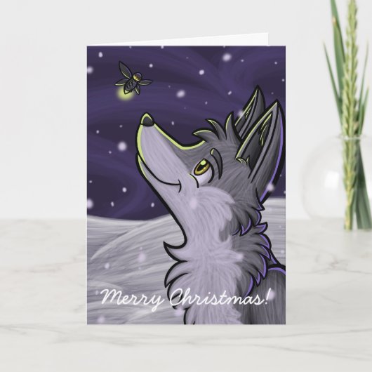 "最後のホタル"のクリスマスカード シーズンカード (正面)