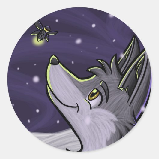 「最後のホタル」スタンプ ラウンドシール (正面)